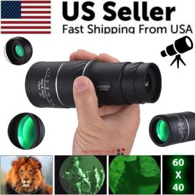 40X60 Monocular Binoculars With Night Vision BAK4 Prism High Power Waterproof (Option: Default Title)