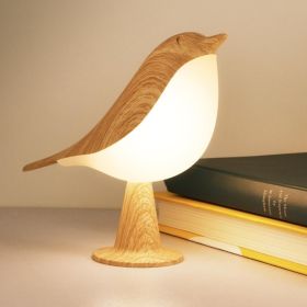 Deogos Small Desk Lamp, Cute Bird Light Cordless Lamp With 3 Color Temperature And Touch Sensor,Kids Night Light With Rechargeable Battery For Be (Option: MAPLE)