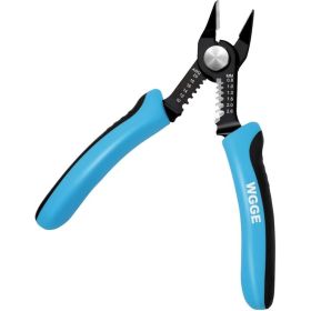 Precision Flush Wire Cutter & Stripper, 10-20 AWG, 6-Inch High-Carbon Steel Tool With Spring Handle & Angled Jaws For Electronics (Option: MULTI)