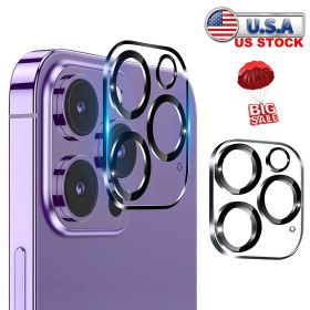 Fresh Fab Finds 2Packs Ultra HD Camera Lens Protectors 9H Hardness Tempered Glass Camera Lens Protectors Fit for iPhone 14/14Plus/14Pro/14Pro Max (Color: Black)