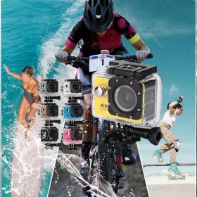 WiFi  4K Waterproof action sport camera (Colors: Yellow)